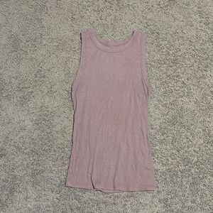 A New Day Ribbed High Neck Tank Top Pink Women's